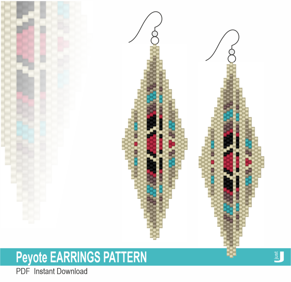 Peyote earrings pattern