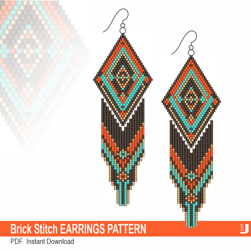 Brick Stitch Earrings Pattern