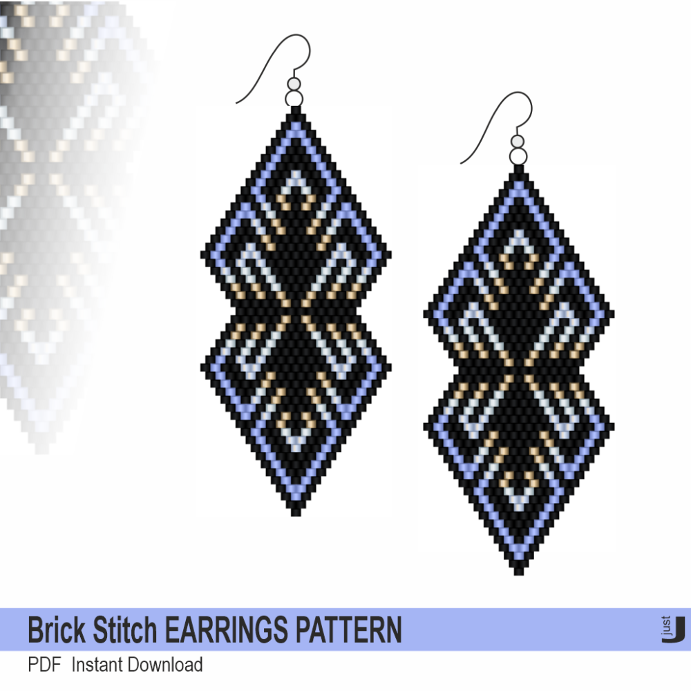 Brick Stitch Earrings Pattern