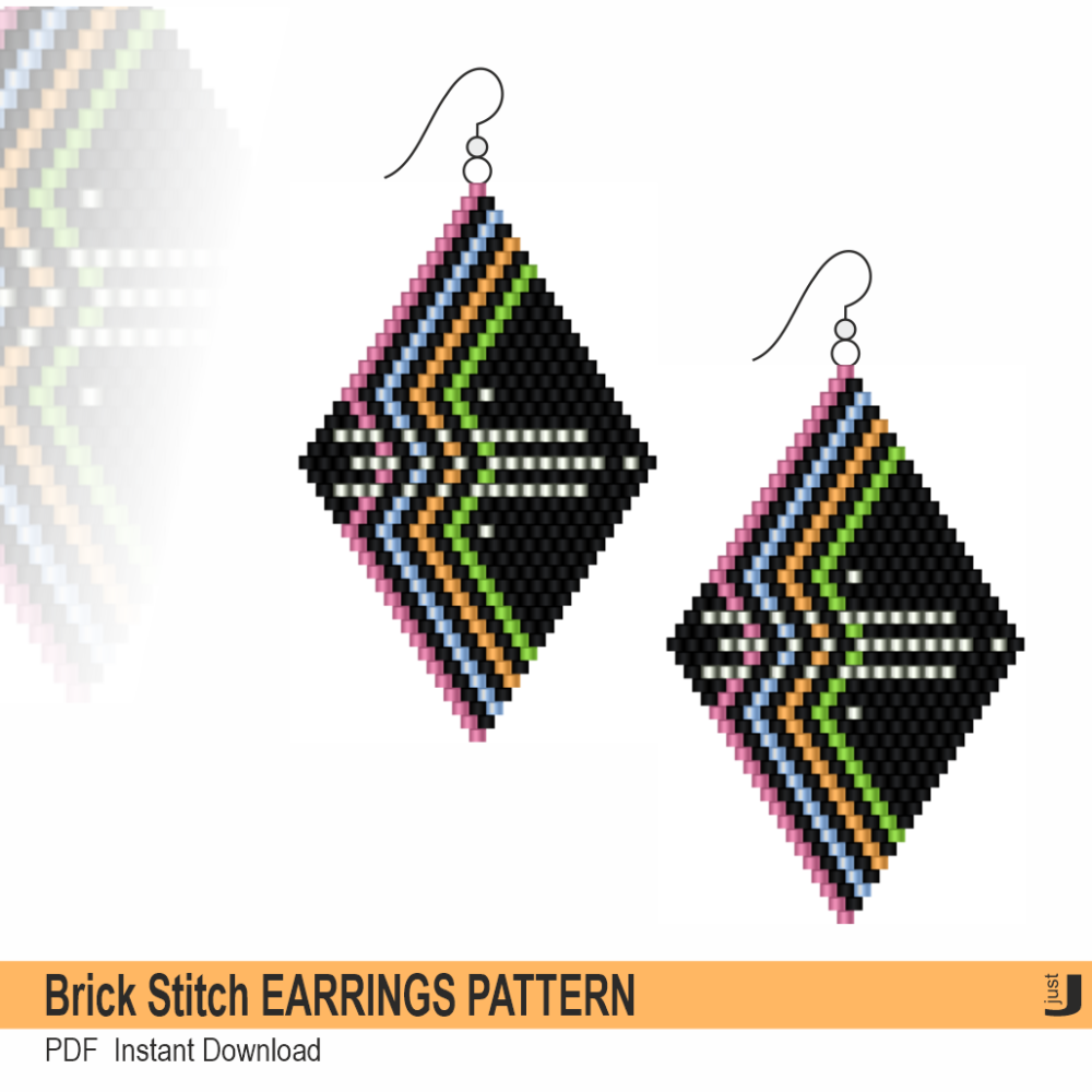 Brick Stitch Earrings Pattern