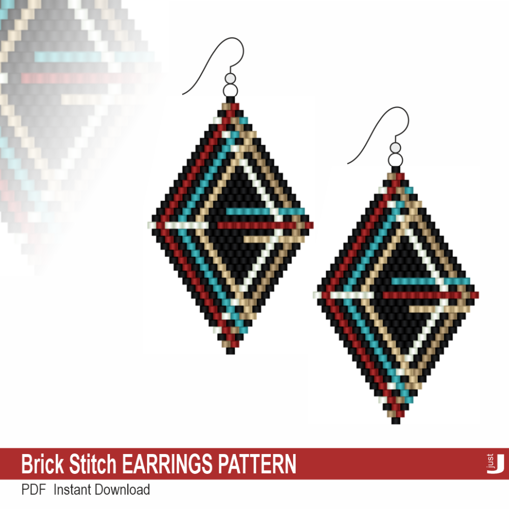 Brick Stitch Earrings Pattern