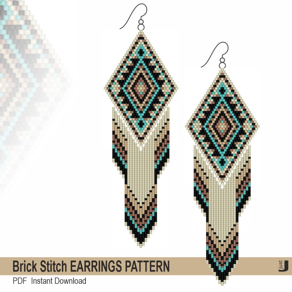 Brick Stitch Earrings Pattern