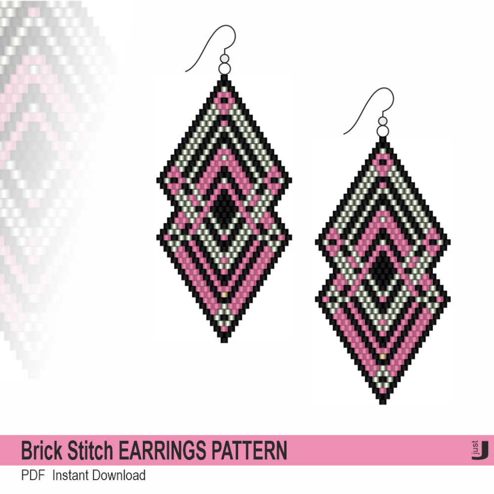 Brick Stitch Earrings Pattern