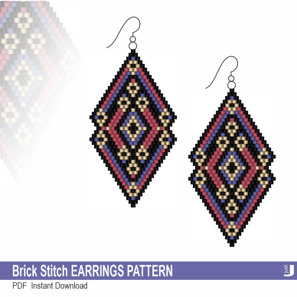 Brick Stitch Earrings Pattern