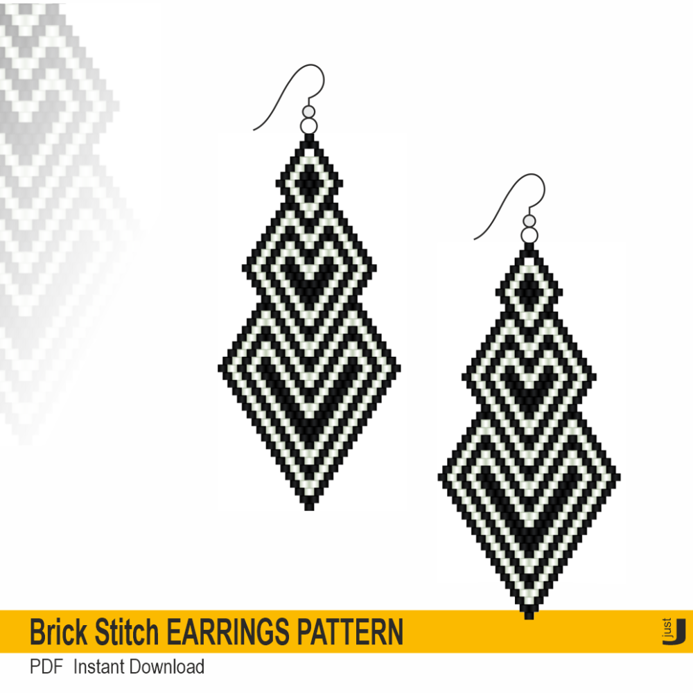 Brick Stitch Earrings Pattern