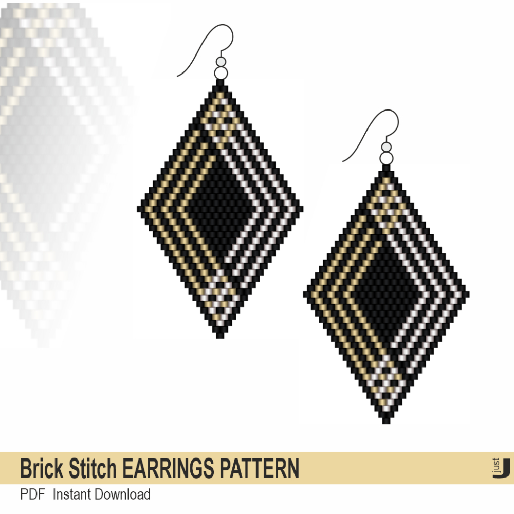 Brick Stitch Earrings Pattern