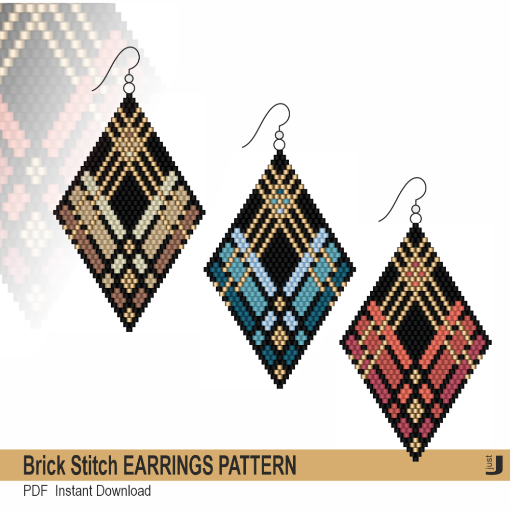 Brick Stitch Earrings Pattern