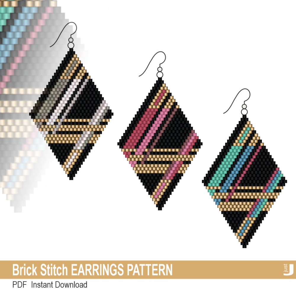 Brick Stitch Earrings Pattern