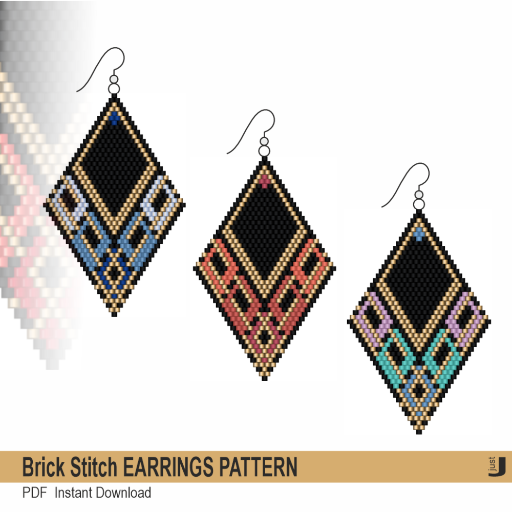 Brick Stitch Earrings Pattern