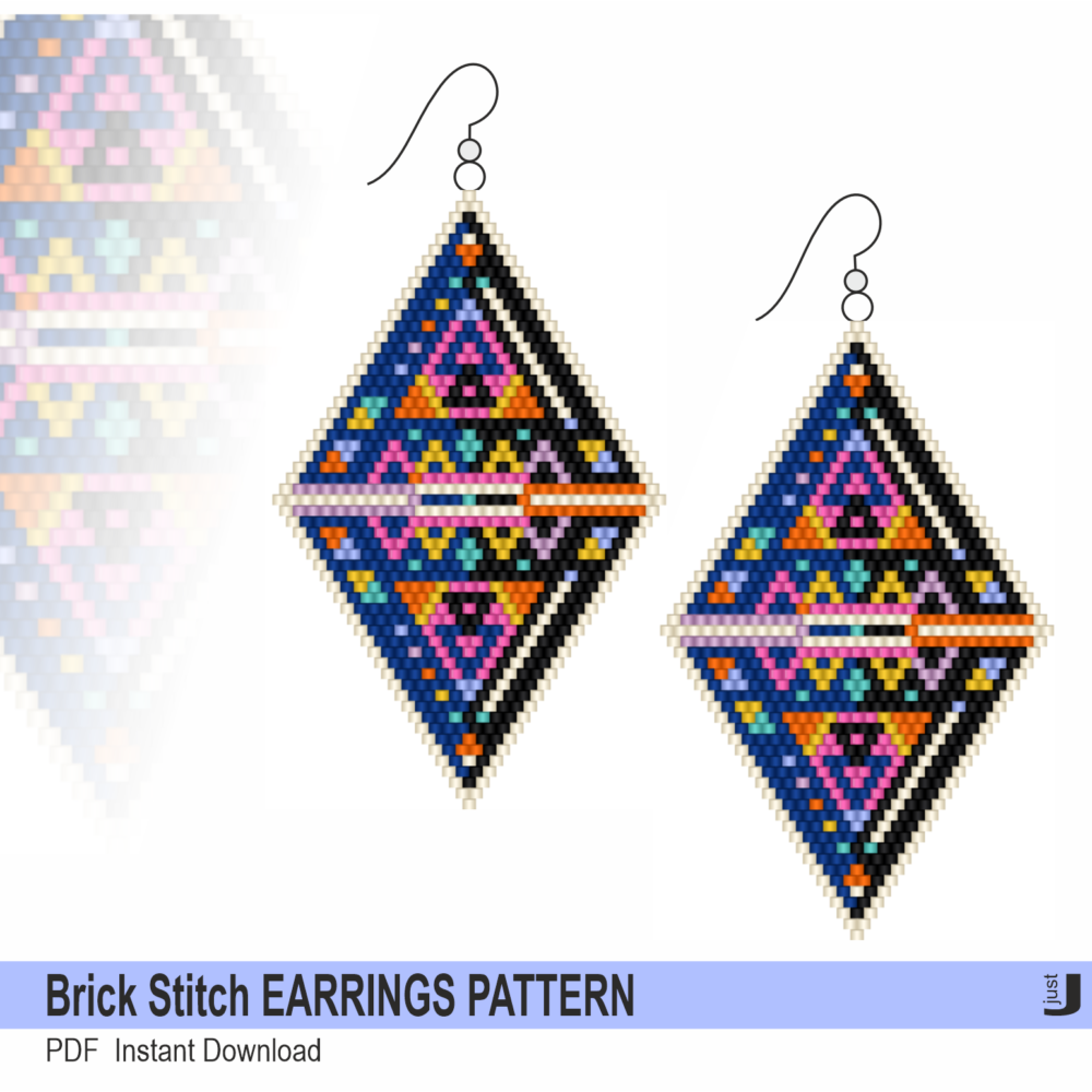 Brick Stitch Earrings Pattern