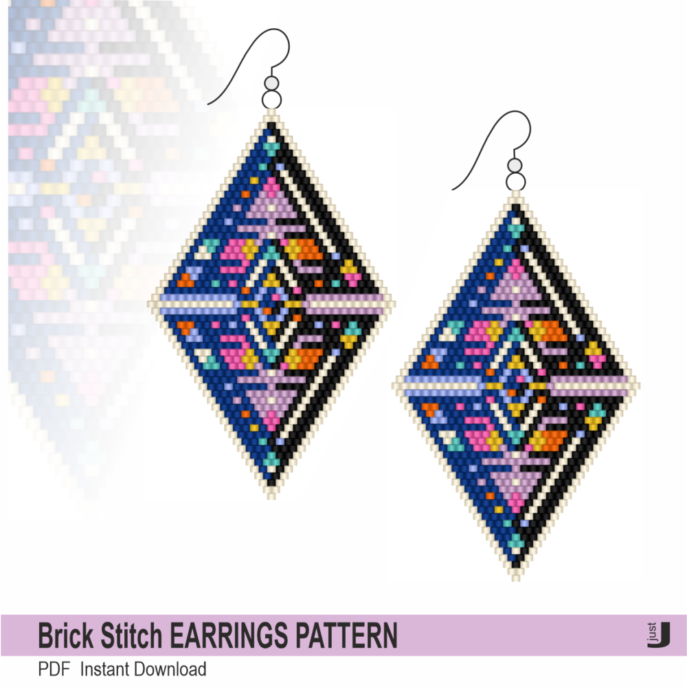 Brick Stitch Earrings Pattern